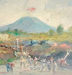 Beautiful Oil on Wood by Riccardo Capone, Italian School, Naples