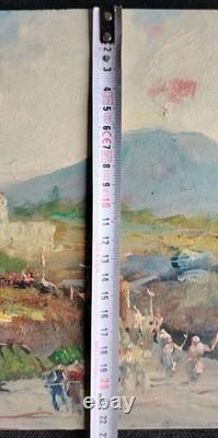 Beautiful Oil on Wood by Riccardo Capone, Italian School, Naples