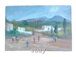 Beautiful Oil on Wood by Riccardo Capone, Italian School, Naples, 1960s