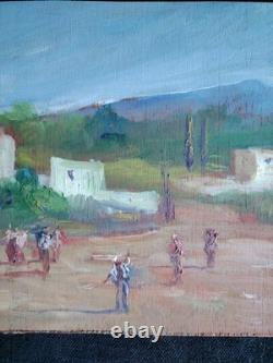 Beautiful Oil on Wood by Riccardo Capone, Italian School, Naples, 1960s