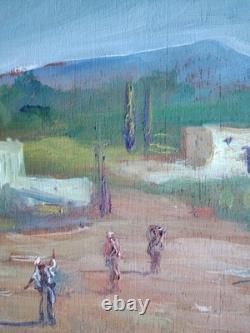 Beautiful Oil on Wood by Riccardo Capone, Italian School, Naples, 1960s