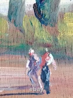 Beautiful Oil on Wood by Riccardo Capone, Italian School, Naples, 1960s