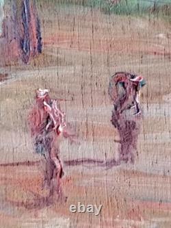 Beautiful Oil on Wood by Riccardo Capone, Italian School, Naples, 1960s