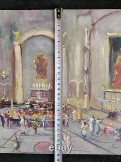 Beautiful Oil on Wood by Riccardo Capone, Italian School, Naples, Religion, Devotion