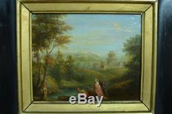 Beautiful Old Painting Hsb Francisque Millet Landscape Animated Landscape Moise Bible 17th