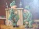 Beautiful, Old Painting, Military, Caricature, Oil On Wood Panel