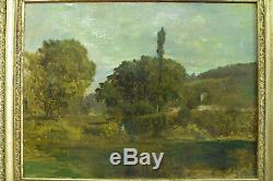 Beautiful Old Table Edge Of River Tree Pond Emile Lambinet Bougival 19 Th