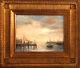 Beautiful Painting, Marine, Oil Painting On Canvas Signed And Gilded Wood Frame
