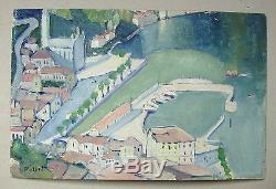 Beautiful Painting Of Pillot Lake Como Argegno Italy