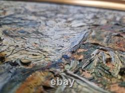 Beautiful Painting, Oil on Hardboard, Paris Boulevard Street Scene, Expressionism, 1950s