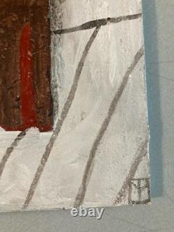 Beautiful Painting Panel Wood Outsider Art Nabarus Isabelle Master Art Flower