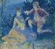 Beautiful Painting Rochegrosse Portrait Dinner Couple Champagne Romantic At Night 19th