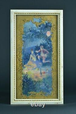 Beautiful Painting Rochegrosse Portrait Dinner Couple Champagne Romantic At Night 19th