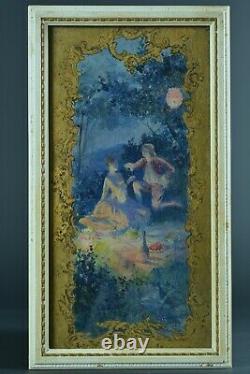 Beautiful Painting Rochegrosse Portrait Dinner Couple Champagne Romantic At Night 19th