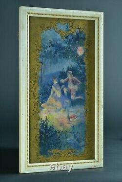 Beautiful Painting Rochegrosse Portrait Dinner Couple Champagne Romantic At Night 19th