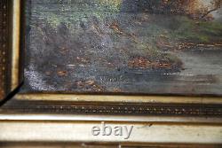 Beautiful Pair Of Tables Xixème, Oil On Wood, Signed