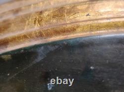 Beautiful Slavic Painting / Oval Oil on Lacquered Wood Flower Picking / 46×34cm