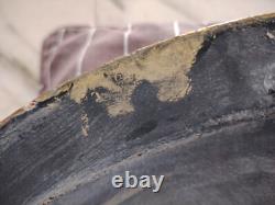 Beautiful Slavic Painting / Oval Oil on Lacquered Wood Flower Picking / 46×34cm