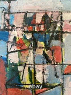 Beautiful Small 1960 Abstract Painting on Wood, 27 x 21 cm