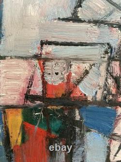 Beautiful Small 1960 Abstract Painting on Wood, 27 x 21 cm