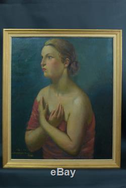 Beautiful Table Old Hsp Alois Bilek Czech Portrait Young Woman Gallery La Boetie