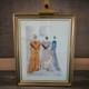 Beautiful Watercolor The Women Of Arles Signed Juan Benito