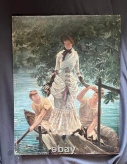 Beautiful oil on fine wood, late 19th century, signed Besson