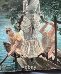 Beautiful oil on fine wood, late 19th century, signed Besson
