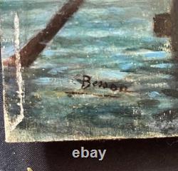 Beautiful oil on fine wood, late 19th century, signed Besson