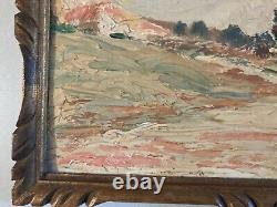 Beautiful oil painting on wood panel 1920 Impressionist landscape Impressionism