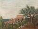 Beautiful Oil Painting On Wood Panel, 1950, Landscape, Village, Impressionist, Castle