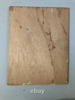 Beautiful oil painting on wood panel, 1950, post-impressionist village landscape art