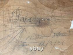 Beautiful oil painting on wood panel, Mariano Procópio Museum, 1954, Juiz de Fora Art