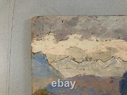 Beautiful oil painting on wooden panel 1900 impressionist landscape Fauvist color art