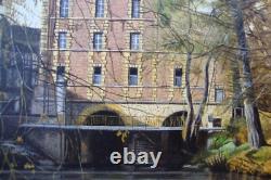 Beautiful oil signed LE VIEUX MOULIN CHARLEVILLE MEZIERES Arthur Rimbaud ARDENNES