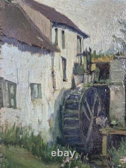 Belgian School, 20th century, oil on panel, Mill in Brabant, Wemmel