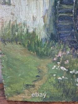 Belgian School, 20th century, oil on panel, Mill in Brabant, Wemmel
