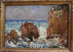 Bernard Cowez 20th. Possible Impressionist Landsage Of Bord De Mer