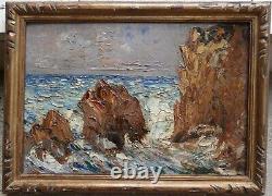 Bernard Cowez 20th. Possible Impressionist Landsage Of Bord De Mer