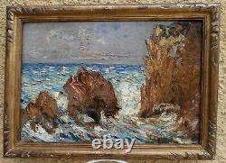 Bernard Cowez 20th. Possible Impressionist Landsage Of Bord De Mer