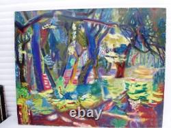 Berthomme St-andre Underwood of Green Oaks Oil Fauvist on Canvas - 1942