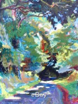 Berthomme St-andre Way In Undergrowth Very Large Oil On Canvas -1950