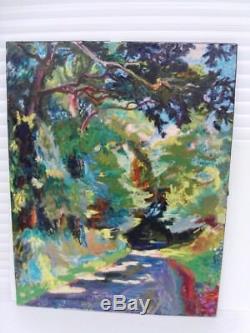 Berthomme St-andre Way In Undergrowth Very Large Oil On Canvas -1950