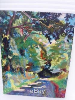 Berthomme St-andre Way In Undergrowth Very Large Oil On Canvas -1950