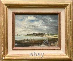 Breton Coast, Fishing Scene. HSP, signed. 12.5x17 cm