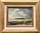 Breton Coast, Fishing Scene. Hsp, Signed. 12.5x17 Cm