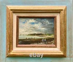 Breton Coast, Fishing Scene. HSP, signed. 12.5x17 cm