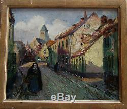 Brittany Of Painters Impressionists 1930. Led Street Village. Sign