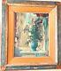 Cambier Guy (1923-2008) Bouquet Of Flowers In Landscape Oil On Wood Good Condition