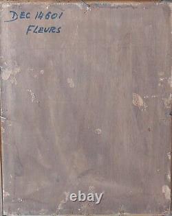 CAMBIER Guy (1923-2008) Bouquet of flowers in landscape oil on wood Good condition